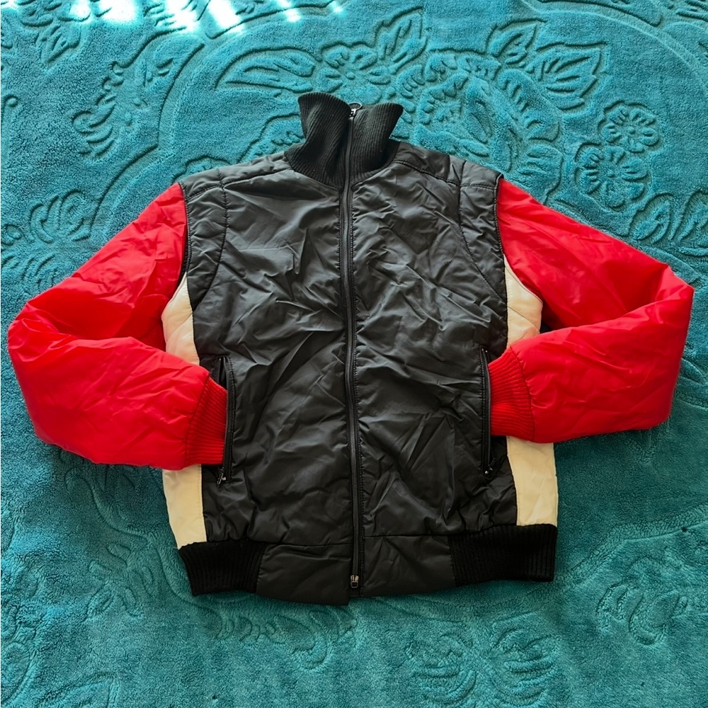 Water Repellent Black, Red & White Jacket